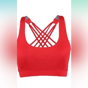 Red sports bra